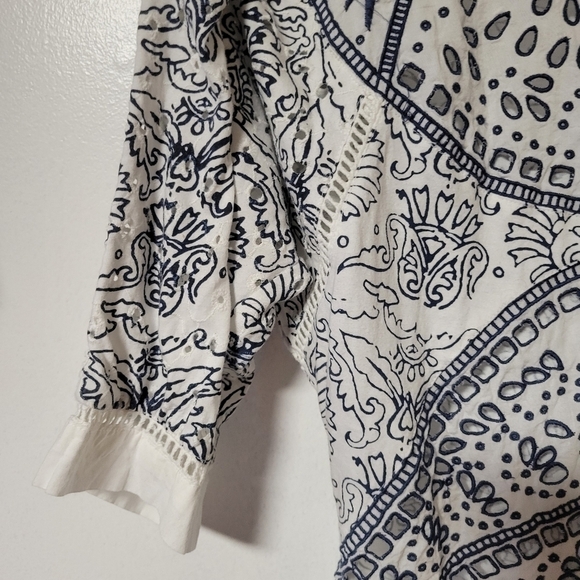 Anthropologie Maeve NWT Ester Embroidered Eyelet Top size extra small. - Picture 8 of 13